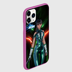 Чехол iPhone 11 Pro матовый Stellar Blade Eve в полный рост, цвет: 3D-фиолетовый — фото 2