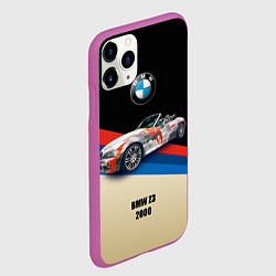 Чехол iPhone 11 Pro матовый Немецкий родстер BMW Z3, цвет: 3D-фиолетовый — фото 2