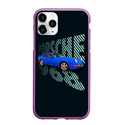 Чехол iPhone 11 Pro матовый Немецкая спортивная машина Porsche 968, цвет: 3D-фиолетовый