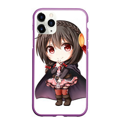 Чехол iPhone 11 Pro матовый Konosuba Юн-юн чибик, цвет: 3D-фиолетовый