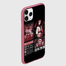 Чехол iPhone 11 Pro матовый Король проклятий Сукуна - Магическая битва, цвет: 3D-малиновый — фото 2