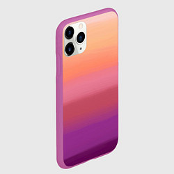 Чехол iPhone 11 Pro матовый Абстракция градиент на закате дня, цвет: 3D-фиолетовый — фото 2