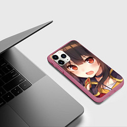 Чехол iPhone 11 Pro матовый Konosuba Мэгумин cute, цвет: 3D-малиновый — фото 2