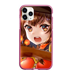 Чехол iPhone 11 Pro матовый Konosuba Мэгумин cute, цвет: 3D-малиновый