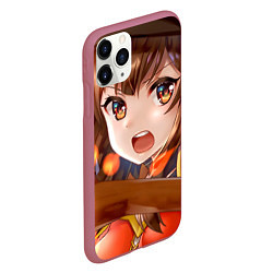 Чехол iPhone 11 Pro матовый Konosuba Мэгумин cute, цвет: 3D-малиновый — фото 2