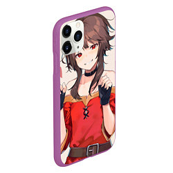 Чехол iPhone 11 Pro матовый Konosuba Мэгумин cute, цвет: 3D-фиолетовый — фото 2