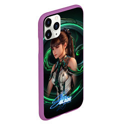 Чехол iPhone 11 Pro матовый Stellar Blade Eve green, цвет: 3D-фиолетовый — фото 2