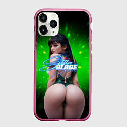Чехол iPhone 11 Pro матовый Stellar Blade Eve вид сзади, цвет: 3D-малиновый