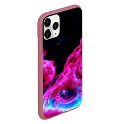 Чехол iPhone 11 Pro матовый Розовый густой туман - inferno pink, цвет: 3D-малиновый — фото 2