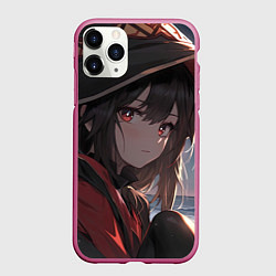 Чехол iPhone 11 Pro матовый Konosuba Мэгумин cute, цвет: 3D-малиновый