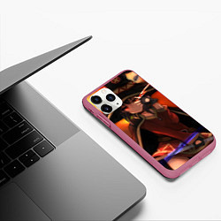 Чехол iPhone 11 Pro матовый Konosuba Мэгумин cute, цвет: 3D-малиновый — фото 2