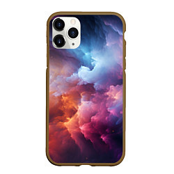 Чехол iPhone 11 Pro матовый Облачный космос, цвет: 3D-коричневый