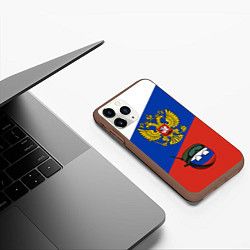 Чехол iPhone 11 Pro матовый Россия - на страже, цвет: 3D-коричневый — фото 2