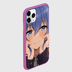 Чехол iPhone 11 Pro матовый Реинкарнация Безработного Рокси smile face, цвет: 3D-фиолетовый — фото 2