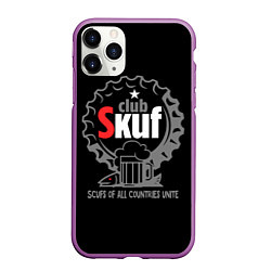 Чехол iPhone 11 Pro матовый Skuf club, цвет: 3D-фиолетовый