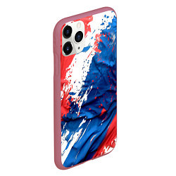 Чехол iPhone 11 Pro матовый Im from Russia, цвет: 3D-малиновый — фото 2