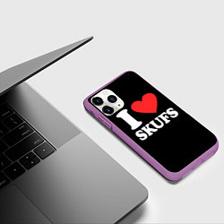 Чехол iPhone 11 Pro матовый I love skufs, цвет: 3D-фиолетовый — фото 2
