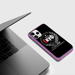 Чехол iPhone 11 Pro матовый Скуф клуб, цвет: 3D-фиолетовый — фото 2