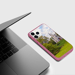 Чехол iPhone 11 Pro матовый Парк Александрия в Петергофе, цвет: 3D-малиновый — фото 2