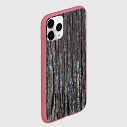 Чехол iPhone 11 Pro матовый Ствол дерева, цвет: 3D-малиновый — фото 2