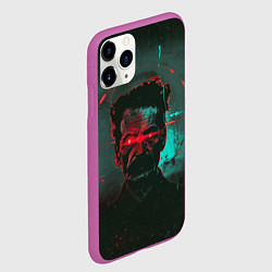 Чехол iPhone 11 Pro матовый Старик со светящимися красными глазами, цвет: 3D-фиолетовый — фото 2