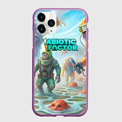 Чехол iPhone 11 Pro матовый Abiotic Factor монстры, цвет: 3D-фиолетовый