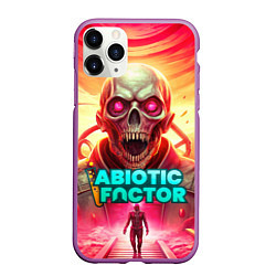 Чехол iPhone 11 Pro матовый Abiotic Factor монстр с черепом, цвет: 3D-фиолетовый