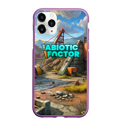 Чехол iPhone 11 Pro матовый Abiotic Factor атомный мир, цвет: 3D-фиолетовый