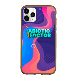 Чехол iPhone 11 Pro матовый Abiotic Factor яркие полосы, цвет: 3D-коричневый