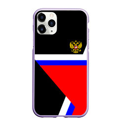 Чехол iPhone 11 Pro матовый Россия и советский союз спорт, цвет: 3D-светло-сиреневый