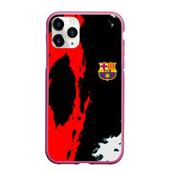 Чехол iPhone 11 Pro матовый Barcelona fc краски спорт, цвет: 3D-малиновый