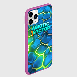 Чехол iPhone 11 Pro матовый Abiotic Factor logo bright neon, цвет: 3D-фиолетовый — фото 2