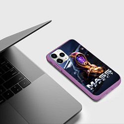 Чехол iPhone 11 Pro матовый Mass Effect Тали Зора, цвет: 3D-фиолетовый — фото 2