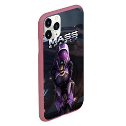 Чехол iPhone 11 Pro матовый Mass Effect ТалиЗора и космический корабль, цвет: 3D-малиновый — фото 2