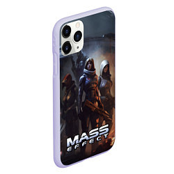 Чехол iPhone 11 Pro матовый Mass Effect space game, цвет: 3D-светло-сиреневый — фото 2