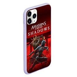 Чехол iPhone 11 Pro матовый Персонажи Assassins creed shadows, цвет: 3D-светло-сиреневый — фото 2