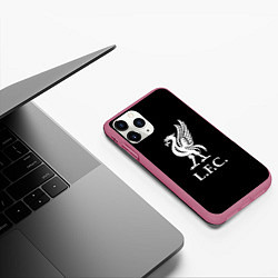 Чехол iPhone 11 Pro матовый Liverpool fc club, цвет: 3D-малиновый — фото 2