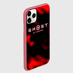 Чехол iPhone 11 Pro матовый Ghost of Tsushima огненный стиль, цвет: 3D-малиновый — фото 2