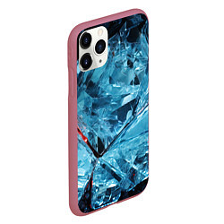 Чехол iPhone 11 Pro матовый Ледяной абстрактный куб, цвет: 3D-малиновый — фото 2