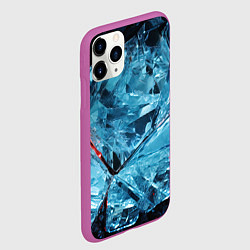 Чехол iPhone 11 Pro матовый Ледяной абстрактный куб, цвет: 3D-фиолетовый — фото 2