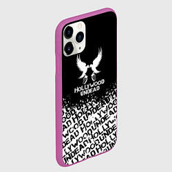 Чехол iPhone 11 Pro матовый Hollywood Undead rock, цвет: 3D-фиолетовый — фото 2
