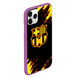 Чехол iPhone 11 Pro матовый Barcelona огненные краски лого, цвет: 3D-фиолетовый — фото 2