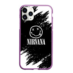 Чехол iPhone 11 Pro матовый Nirvana текустура краски, цвет: 3D-фиолетовый