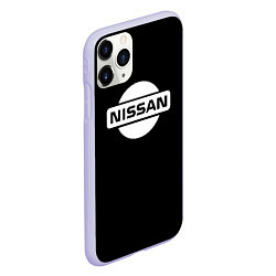 Чехол iPhone 11 Pro матовый Nissan logo white, цвет: 3D-светло-сиреневый — фото 2