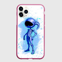 Чехол iPhone 11 Pro матовый Инопланетянин среди звезд - An alien among the sta, цвет: 3D-малиновый