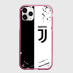 Чехол iPhone 11 Pro матовый Juventus краски текстура спорт, цвет: 3D-малиновый