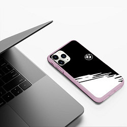 Чехол iPhone 11 Pro матовый BMW краски спорт текстура, цвет: 3D-розовый — фото 2