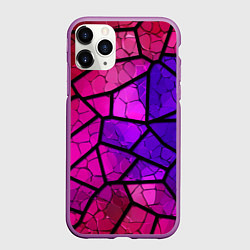 Чехол iPhone 11 Pro матовый Крупный фиолетовый витраж, цвет: 3D-фиолетовый