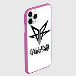 Чехол iPhone 11 Pro матовый Falling in Reverse band logo, цвет: 3D-фиолетовый — фото 2