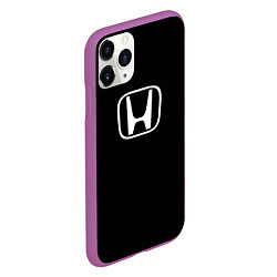 Чехол iPhone 11 Pro матовый Honda white logo, цвет: 3D-фиолетовый — фото 2